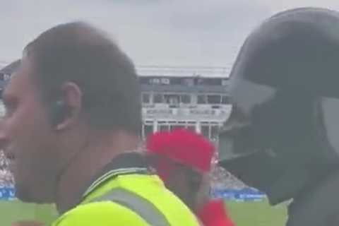 Darth Vader kicked out of England’s Ashes Test vs Australia at Edgbaston as fans joke ‘the umpire..