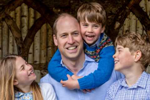 Playful Prince Louis hugs dad Prince William for sweet Father’s Day snap