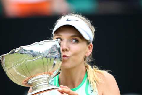 Katie Boulter breaks down in tears and promises to ‘sleep with the trophy’ after winning Wimbledon..