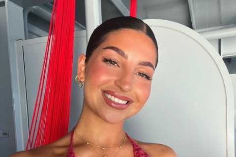 Casa Amor beauty goes braless in see-through top three months after controversial Love Island snog