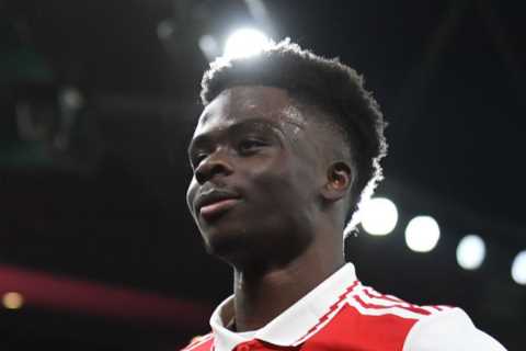 Fans think Bukayo Saka has hinted at next transfer destination as Arsenal star is filmed singing to ..