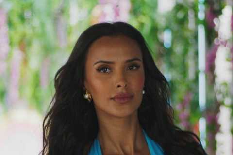 Maya Jama stuns in cut out black dress as she returns to the villa TWICE to shock islanders with..