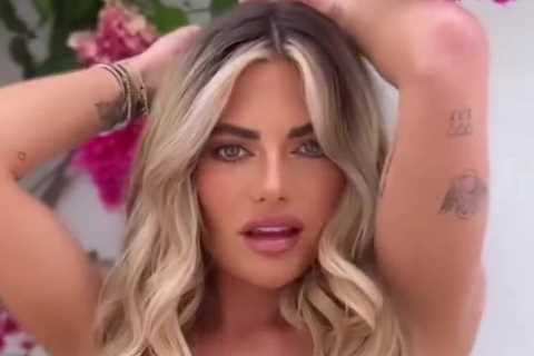 Megan Barton-Hanson shows off her incredible figure in barely-there thong bikini
