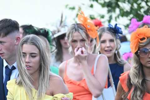 Ascot racegoers swap heels for flip-flops as they stumble home from the third day of the races