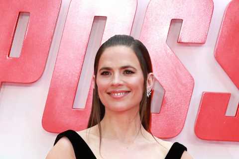 Hayley Atwell turns head in voluminous black dress at Mission Impossible premiere