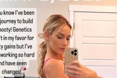 Paige Spiranac reveals she has ‘been on a journey to build her booty’ and shares photo of her..