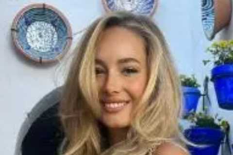 Ex-Premier League ace’s Wag and ‘world’s most beautiful woman’ goes braless in short onesie as she..