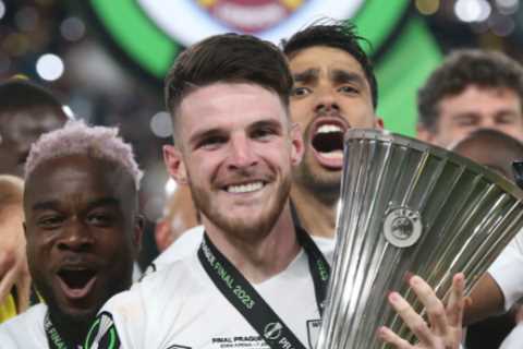 Man City ‘outbid Arsenal for Declan Rice as Treble winners submit huge £90m transfer offer for..
