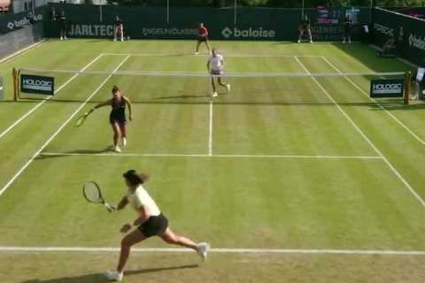 Tennis star performs incredible no-look backhand winner ‘like a boss’ as fans drool over ‘shot of..