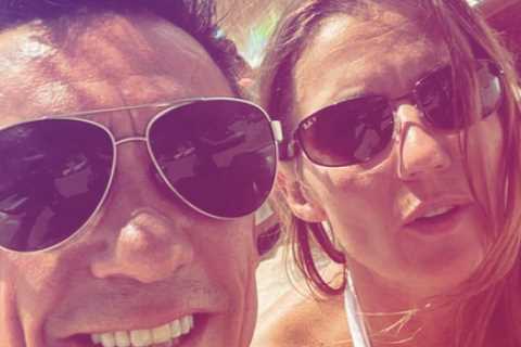 Frankie Dettori poses with wife Catherine on holiday as row erupts after he loses appeal against..
