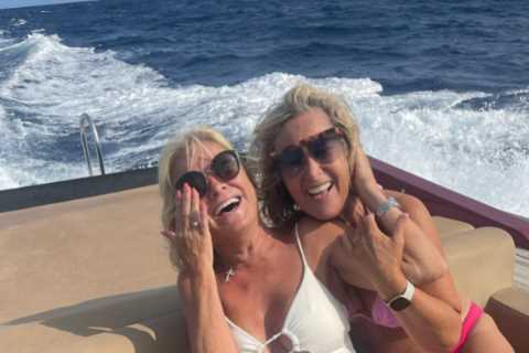 Towie fans can’t believe Mark Wright’s mum’s real age as she stuns in swimming costume on holiday