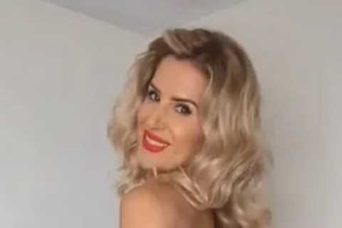 Former Hollyoaks star Sarah Jayne Dunn sizzles as she strips down to sexy lingerie