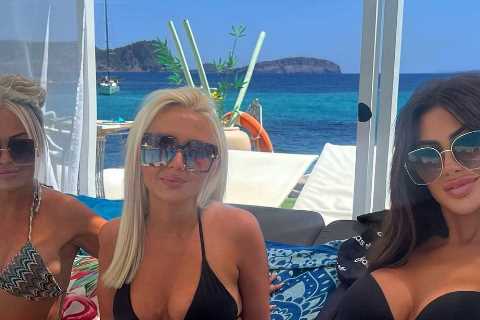Chloe Ferry shows off her curves in daring black bikini on Ibiza holiday