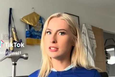 Fans joke they ‘don’t know how Mason Mount is going to recover’ as OnlyFans star Astrid Wett..
