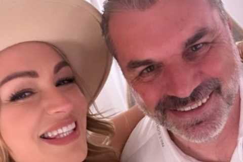 Arsenal fan Laura Woods can’t resist cheeky message to Tottenham boss Ange Postecoglou after taking ..