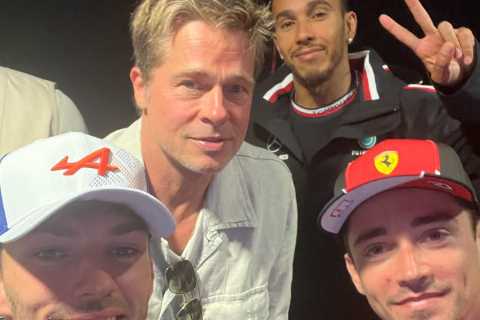 Brad Pitt hangs out with F1 royalty including Lewis Hamilton as he films new movie at this..