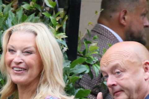 EastEnders legend Gillian Taylforth looks worlds away from Albert Square as she enjoys dinner date..