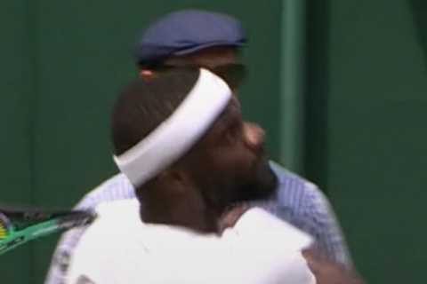 Watch US ace Frances Tiafoe’s epic Wimbledon meltdown as he smashes racquet and is punished for..