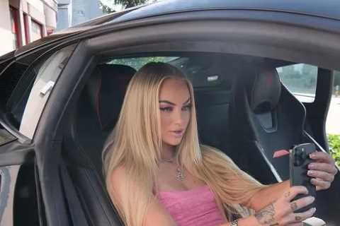 Alisha Lehmann turns into a ‘real-life Barbie’ as Aston Villa star wears very short pink dress in..