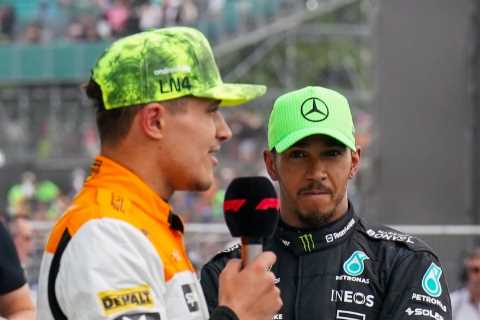 Lewis Hamilton ‘didn’t deserve Silverstone podium’ hints Brit F1 rival Lando Norris as he says..