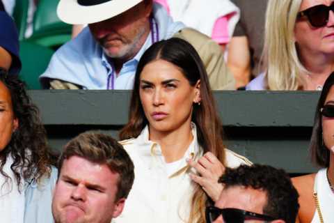 Matteo Berrettini’s Wag Melissa Satta steals the show on Centre Court as Wimbledon fans call..