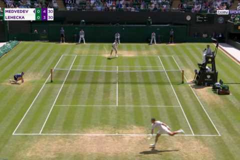 Wimbledon crowd in stitches at ‘next-level beer pong’ as Jiri Lehecka lands wild shot in unlucky..