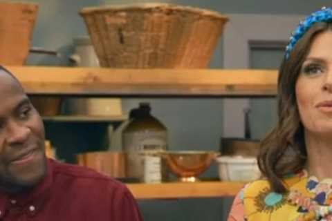 Bake Off The Professionals viewers seriously distracted by host’s outfit after ‘yellow monstrosity’