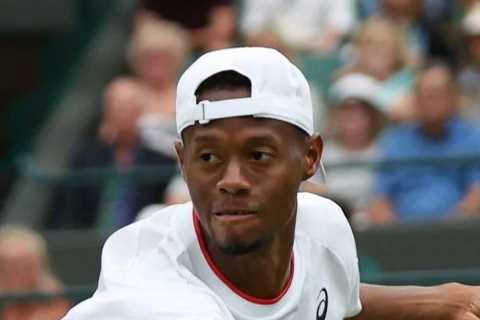 Porn star Teanna Trump visits Wimbledon to cheer on fellow American Chris Eubanks but is left..