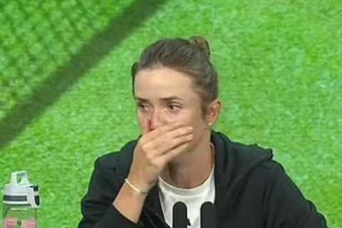 Tennis star Elina Svitolina breaks down in tears as she explains pressure of representing war-torn..