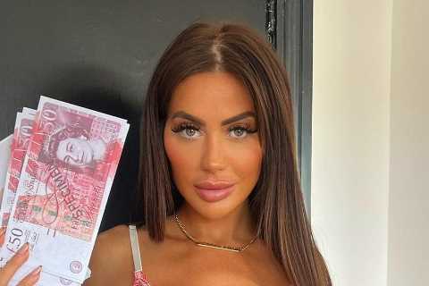 Chloe Ferry slammed by fans as she strips off to see-through lingerie to pose with fake handful of..