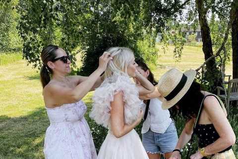 Holly Willoughby wows fans in bridal-inspired dress in secret behind-the-scenes snap