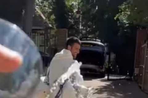 Jelena Djokovic throws glass of water at Novak as he heads off to Wimbledon final against Carlos..