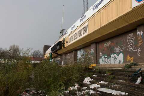 Abandoned former Premier League club’s stadium which took 17 years to build now housing estate..