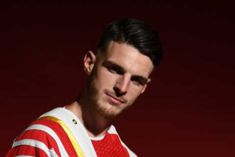 How Declan Rice trounces Arsenal’s current midfielders in key area as West Ham captain completes..