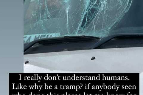 Love Island’s Katie Salmon horrified as her car is vandalised and smashed to pieces