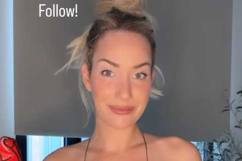 Paige Spiranac calls herself the queen of hot dogs as she shows off personalised new putter in..