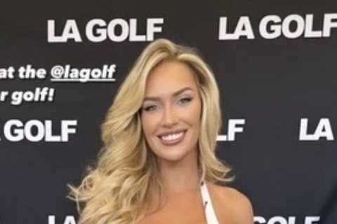 Paige Spiranac stuns in low-cut flowery dress as she relaxes at LA Golf event and fans tell her..