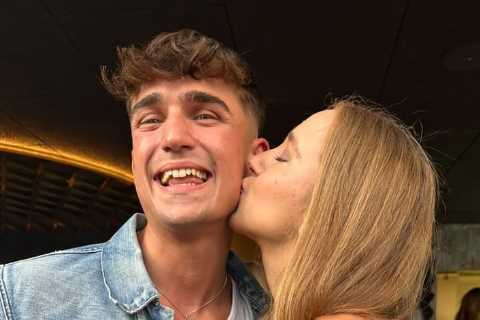 Casa Amor boy sparks dating rumours with I’m A Celeb star’s daughter as they cosy up at celeb party