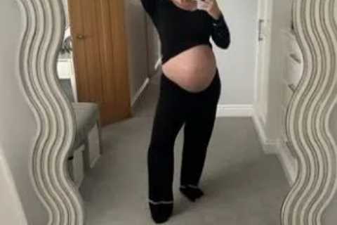 Towie’s Danielle Armstrong reveals huge baby bump as she counts down to second baby’s birth