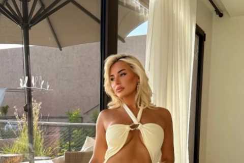 Love Island’s Ellie Brown goes braless in very brave cut out dress on Ibiza trip