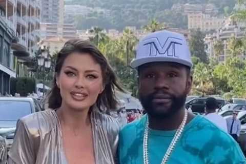 Floyd Mayweather ‘tries to confiscate Playboy model’s crocodile skin purse’ but she sees funny side