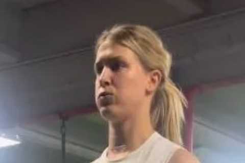 Former Wimbledon finalist Eugenie Bouchard works up a sweat in gym as fans ask ‘could you be any..