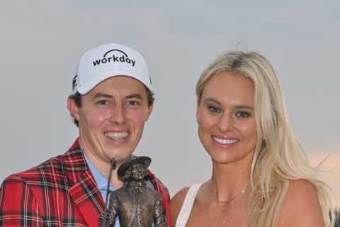 Meet Matt Fitzpatrick’s stunning Miss New Jersey runner-up girlfriend Katherine Gaal, who used to..