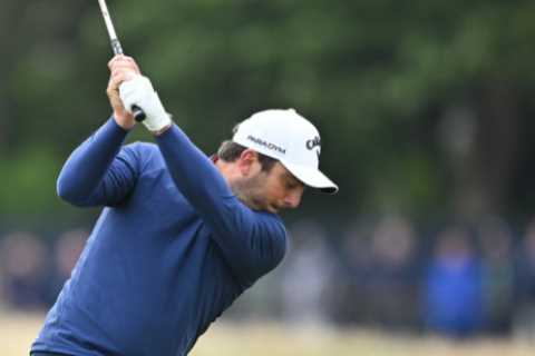 Open fans in stitches at Italian star Francesco Molinari’s embarrassing gaffe as he tees off caught ..