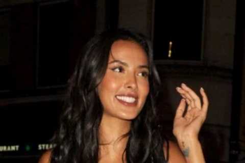Love Island host Maya Jama looks stunning in white crop top on girls’ night out in London