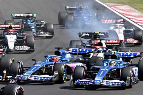 F1 star Esteban Ocon’s seat SNAPS IN TWO after horror crash at Hungarian Grand Prix with star..