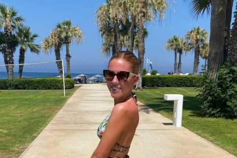 Gogglebox’s Abbie Lynn strips to tiny thong bikini on holiday in sweltering Cyprus