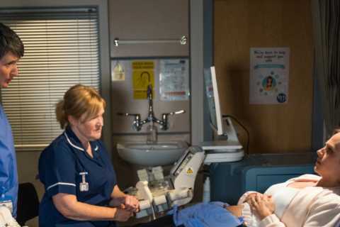 Pregnant Sarah Platt rushed to hospital as husband Adam Barlow makes shock discovery in Coronation..