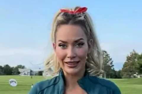 Paige Spiranac flaunts her curves as she shares her latest golf tips as fans say ‘I need a private..