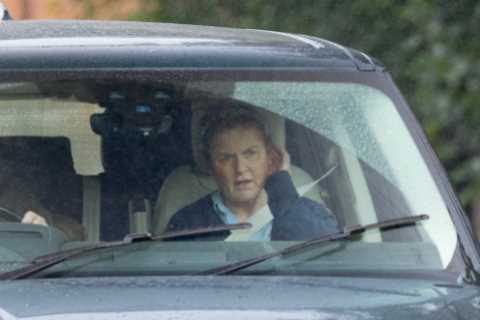 Brave Sarah Ferguson seen for first time since shock breast cancer operation as she is driven by..